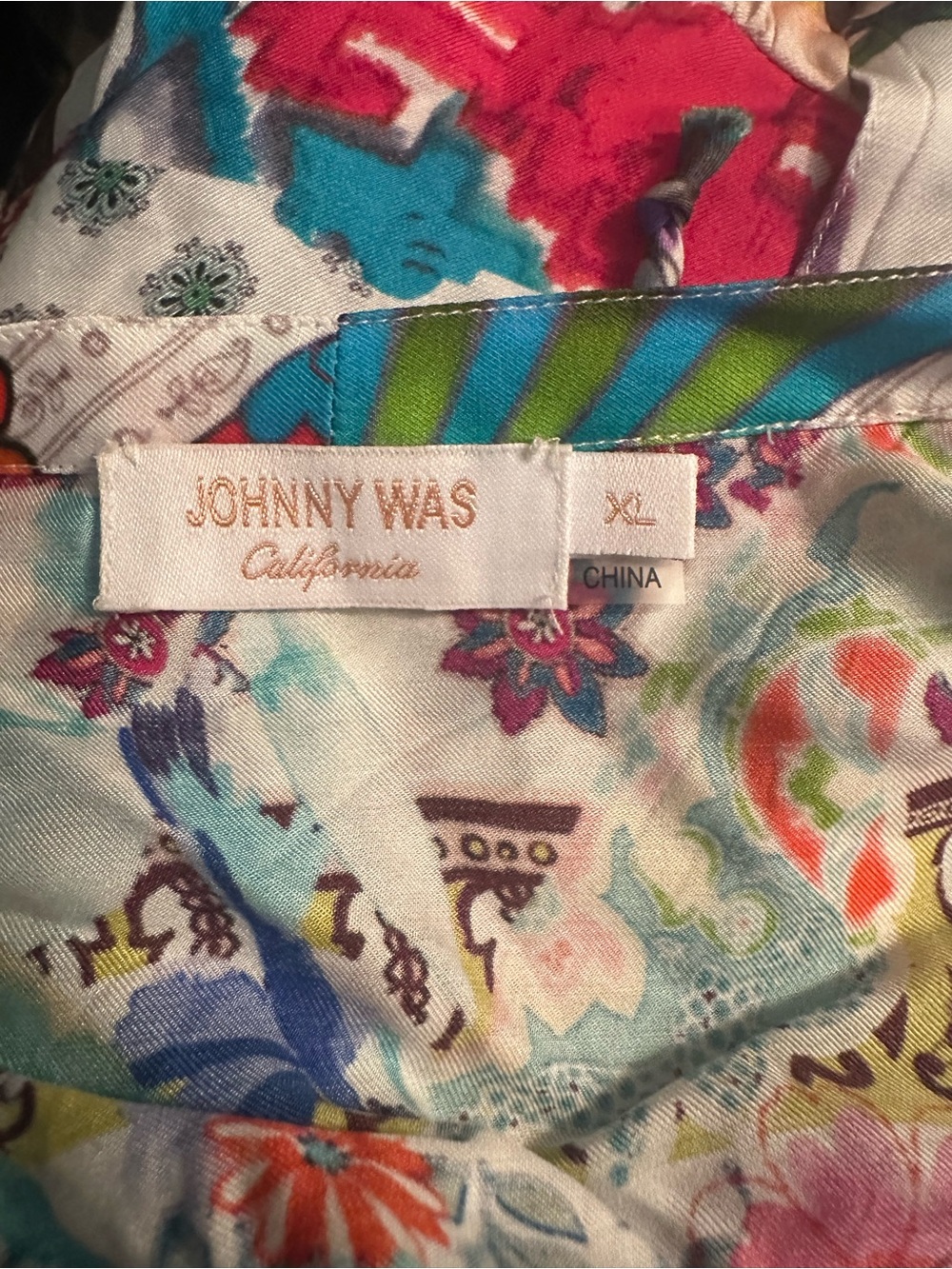 Johnny Was white Floral Print Kimono XL - Picture 2 of 7